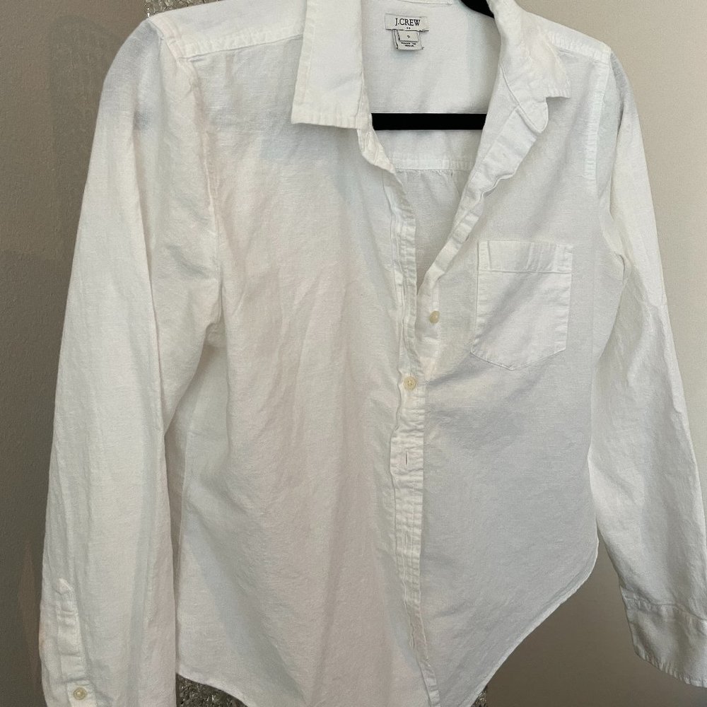 J. Crew Button Down Tie Front Top